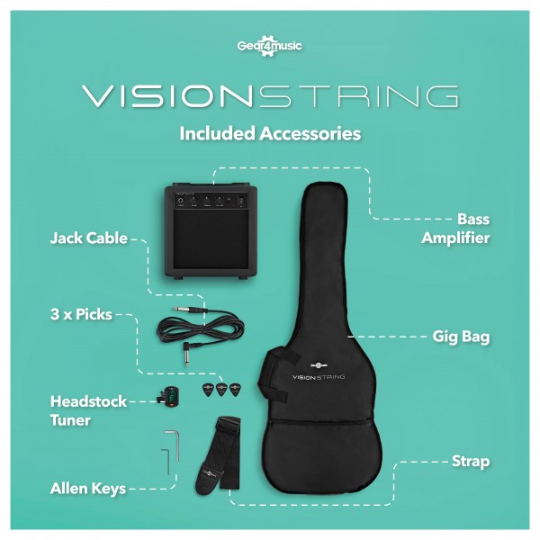 VISIONSTRING Bass Guitar Accessories Infographic