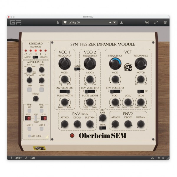 GForce Software Oberheim SEM - Main