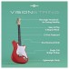 VISIONSTRING Electric Guitar. Red Infographic