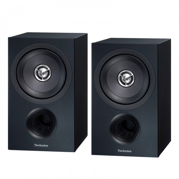 Technics SB-C600 Bookshelf Speakers (Pair), Black Front View 3