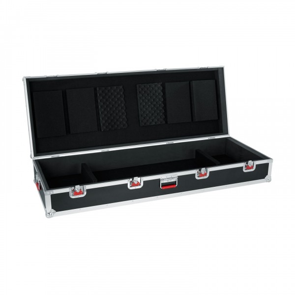 Gator G-TOUR-88V2XL Extra Large 88 Note Road Case with Wheels - Open, Left