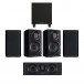 Wharfedale Evo 4 5.1 Surround Sound Speaker Package, Black Front View