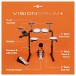 VISIONDRUM+ Compact Electronic Drum Kit Infographic