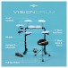 VISIONDRUM-BL Compact Electronic Drum Kit Infographic