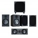 Monitor Audio Bronze 50 5.1 Speaker Package, Black Front View