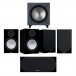Monitor Audio Silver 100 5.1 Surround Sound Speaker Package, Black Front View