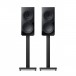 KEF R3 Meta Bookshelf Speakers Front View With Stands