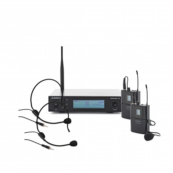 SubZero SZW-200L Dual Digital Wireless Headset and Lav Mic System