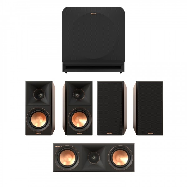 Klipsch Reference Premier MKII 5.1 Speaker Package, Black Front View