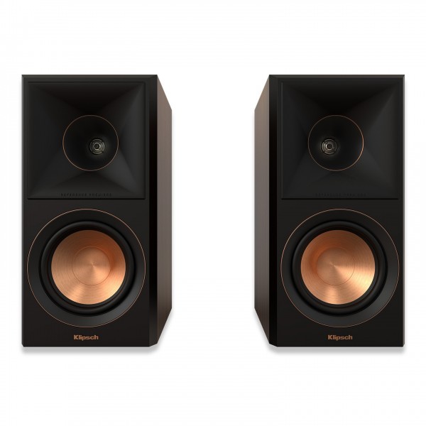 Klipsch RP-500M MKII Bookshelf Speakers (Pair), Ebony Front View