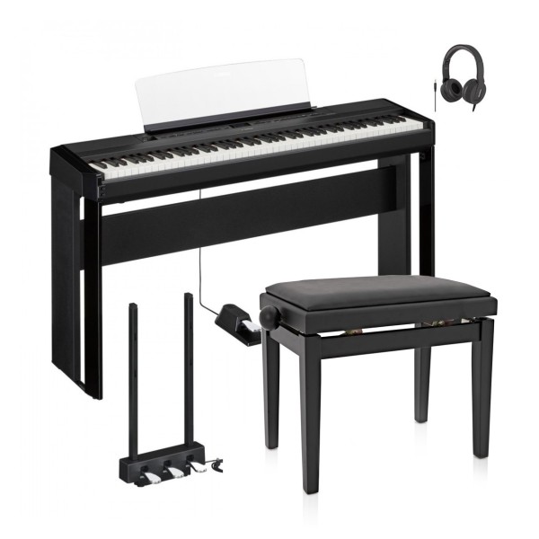Yamaha P525 Digital Piano, Black, Package