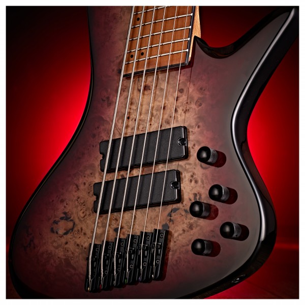 G4M 972 Fanned Fret 6-String, Purple Burl Burst