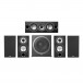 ELAC Uni-Fi 2.0 Series 5.1 Surround Sound Speaker Package, Black