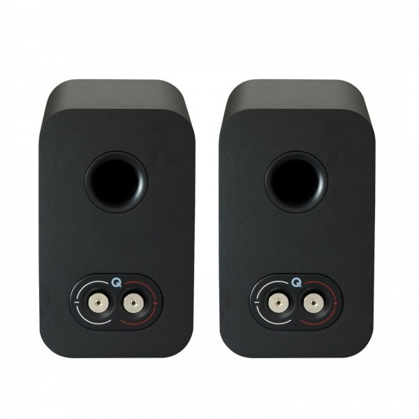 Q Acoustics Q 5010 Bookshelf Speakers, Satin Black (Pair) back View