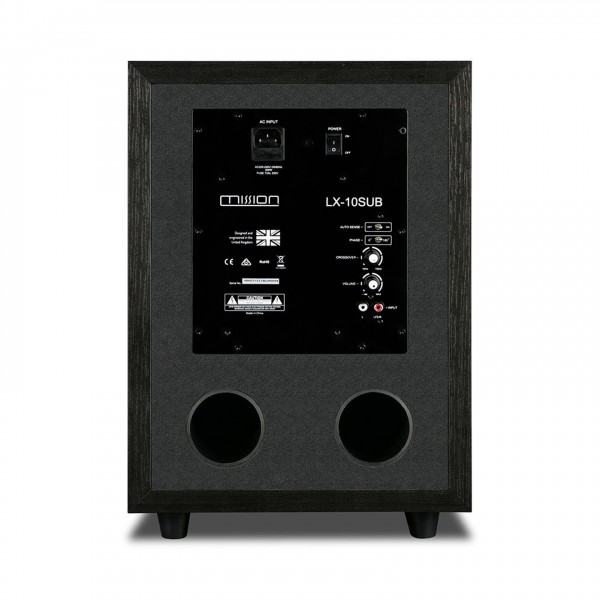 Mission LX-10 MKII Subwoofer Back View
