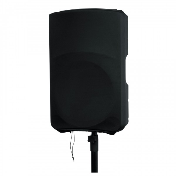 Gator GPA-STRETCH-15-B Dust Cover for 15" Speakers - On Stand, Front