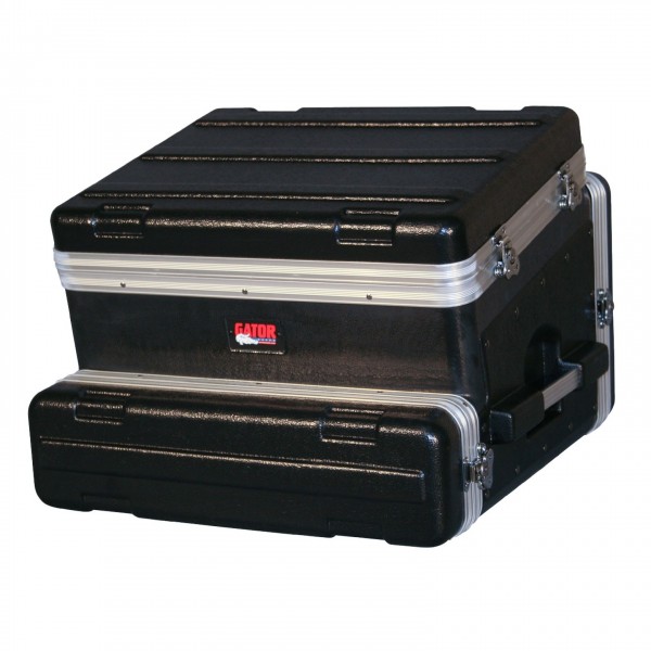 Gator GRC-8X2 ATA Molded PE Slant Top Console Rack; 8U Top; 2U Bottom - Closed