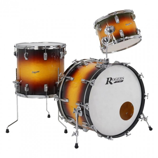 Rogers Powertone 20'' 3pc Shell Pack, Sunburst Lacquer