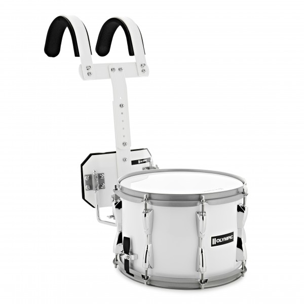 Olympic Marching 12" x 8" Snare Drum, White, Satin HW