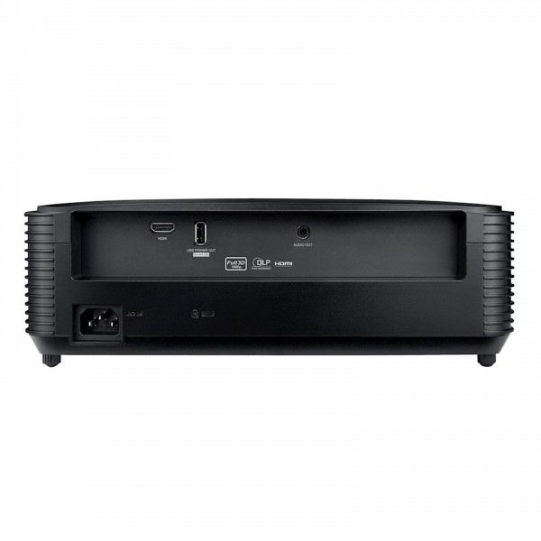 Optoma HD28e Full HD 1080p 3D Projector, Black Back View