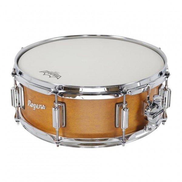 Rogers Tower 14 x 5'' Snare Drum, Satin Fruitwood Stain