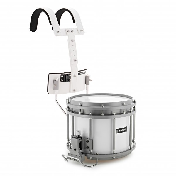 Olympic Marching 13" x 10" High Tension Snare Drum, White