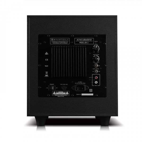 Wharfedale DX-3 Subwoofer, Black Rear View