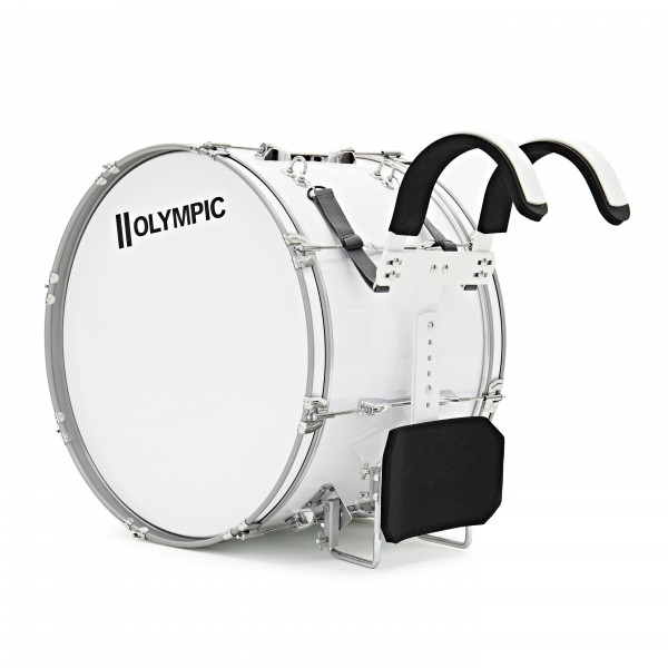 Olympic Marching 22" x 14" Drum Corps Bass Drum, White
