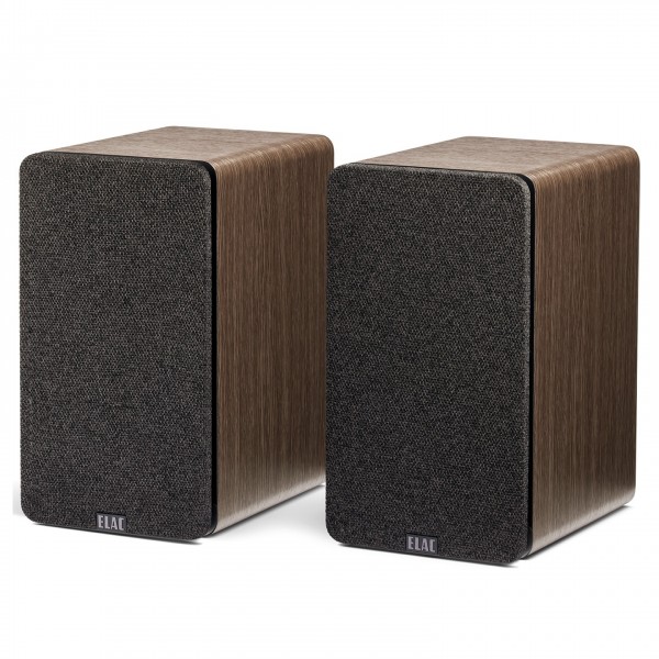 ELAC DCB41 ConneX Active Bookshelf Speakers (Pair), Walnut Grille View