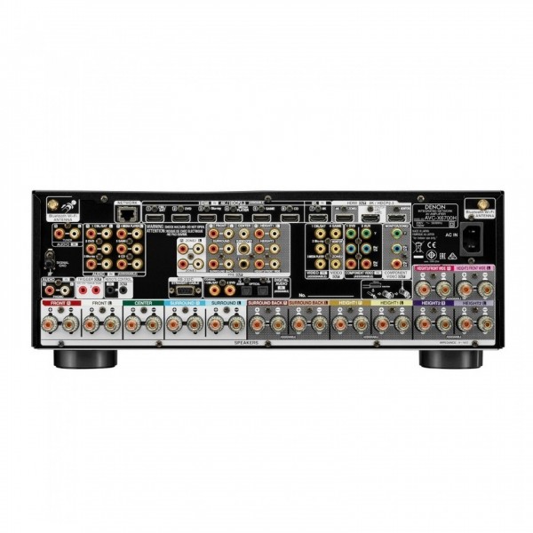 Denon AVC-X6700H 11.2 Channel AV Receiver, Black Back View