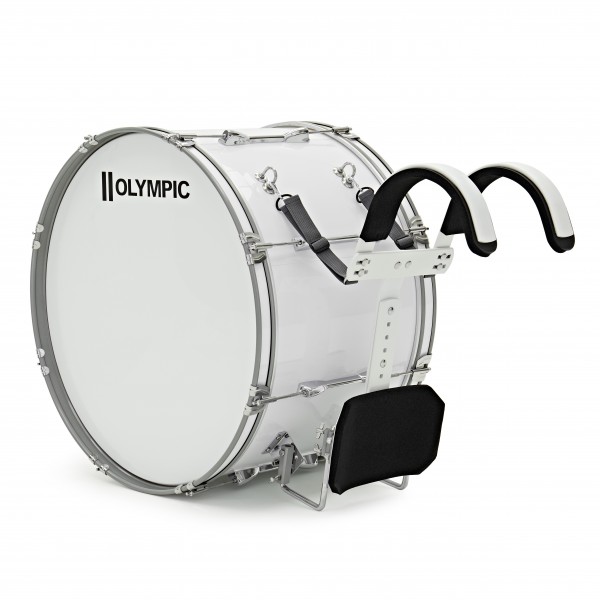 Olympic Marching 26" x 14" Drum Corps Bass Drum, White