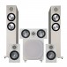 Monitor Audio Bronze 200 5.1 Speaker Package, Grey and White Front View
