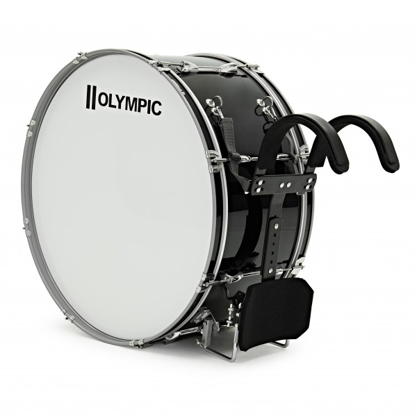Olympic Marching 28" x 12" Traditional Bass Drum, Black