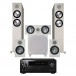 Pioneer VSX-LX305 AVR with Bronze 200 5.1 Package, Grey and White Front View