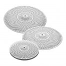 Conjunto de pratos de baixo volume 3pc da Gear4music, prata
