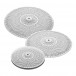 3pc Low Volume Cymbal Pack by Gear4music, Silver