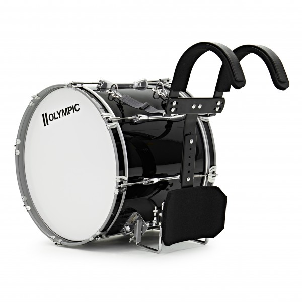Olympic Marching 16" x 14" Drum Corps Bass Drum, Black
