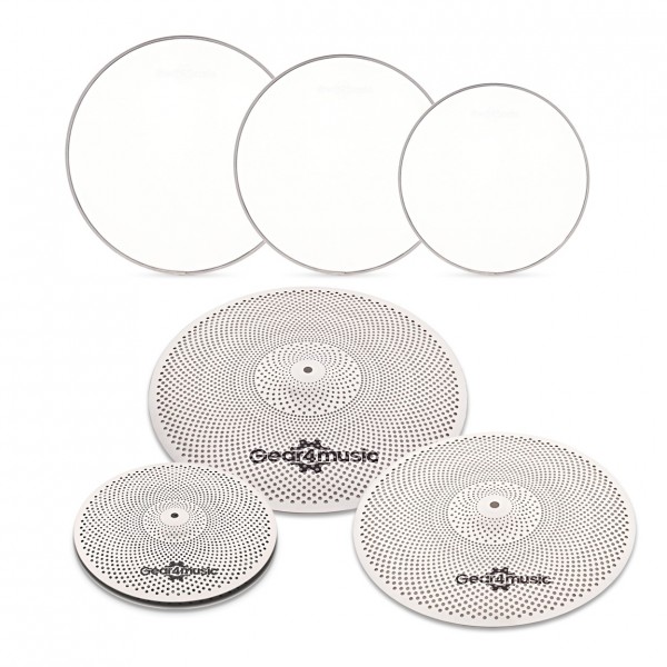 WHD Practice Drum Heads and Cymbals - Rock Tom Pack