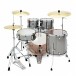 Pearl Export EXX 22'' Rock Drum Kit, Smokey Chrome - Rear
