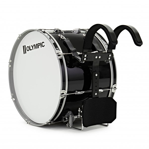 Olympic Marching 22" x 14" Drum Corps Bass Drum, Black