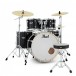 Pearl Export 22'' Rock Drum Kit mit kostenlosem Hocker, Jet Black