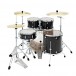 Pearl Export EXX 22'' Rock Drum Kit, Jet Black - Rear