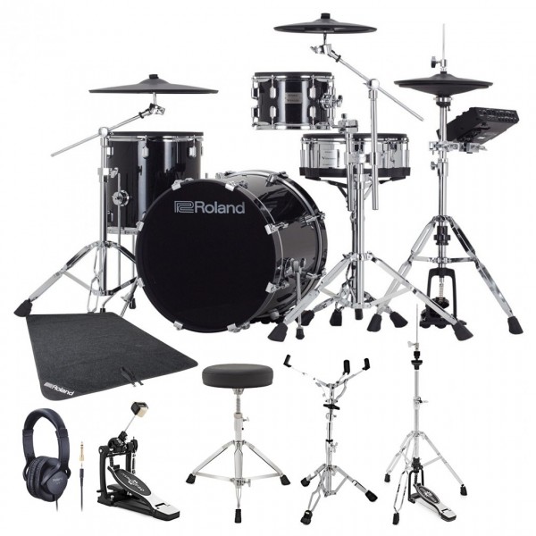 Roland VAD504 V-Drums Acoustic Design Drum Kit Bundle