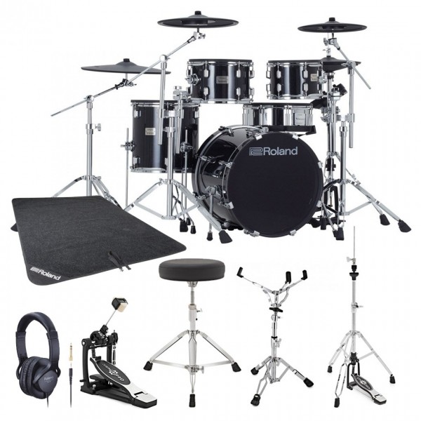 Roland VAD507 V-Drums Acoustic Design Drum Kit Bundle