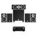 Denon AVC-X6700H & DALI Spektor 1 5.1 Package, Black with Cable Pack Front View