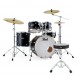 Pearl Export 20'' Fusion Drum Kit w/Free Stool, Satin Shadow Black