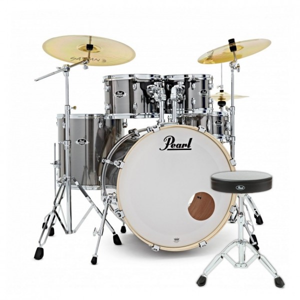 Pearl Export 22'' Am. Fusion Drum Kit w/Free Stool, Chrome