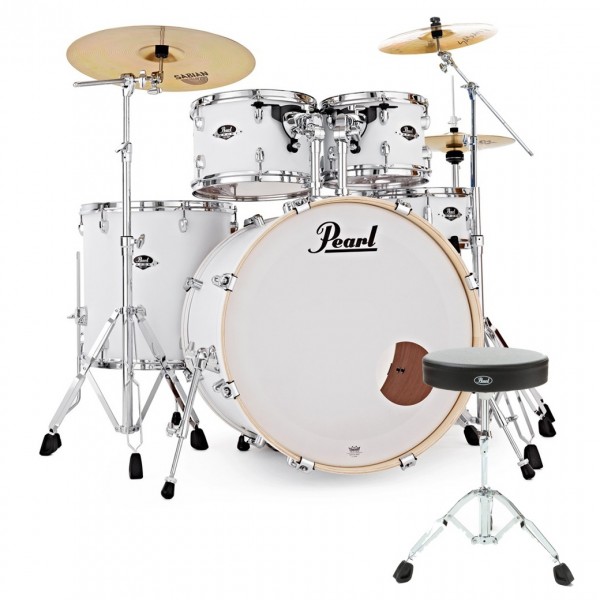 Pearl Export 22'' Am. Fusion Drum Kit w/Free Stool, Matte White
