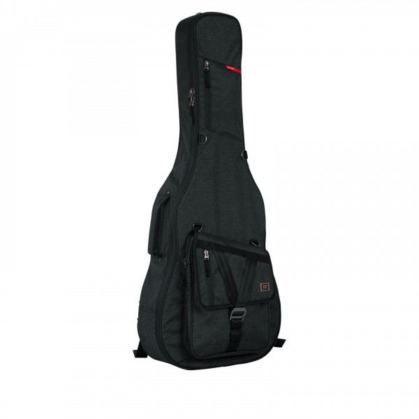Gator GT-ACOUSTIC-BLK Transit Series Acoustic Guitar Bag, Black - Front, Left