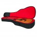 Gator GT-ACOUSTIC-BLK Transit Series Acoustic Guitar Bag, Black - Open, with Gear